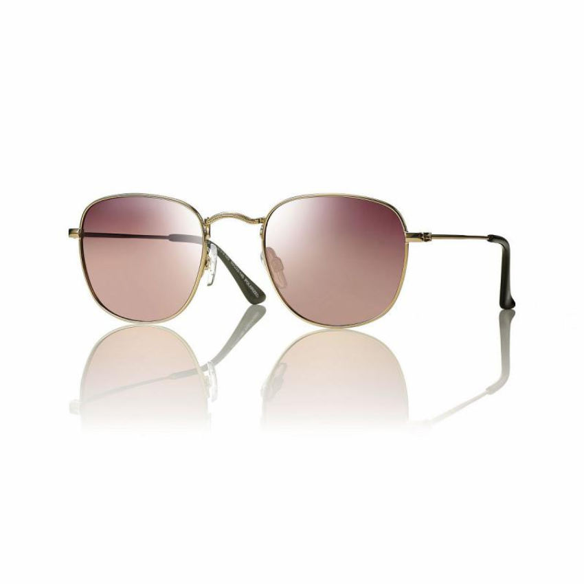 Centrostyle S040050018020 occhiali da sole panthos metallo oro con lenti rosa sfumate