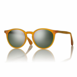 occhiali da sole Centrostyle S0532 acetato miele con lenti verdi