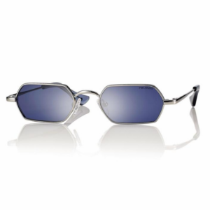 occhiali da sole Centrostyle S065950170012 metallo argento con lenti blu polarizzate