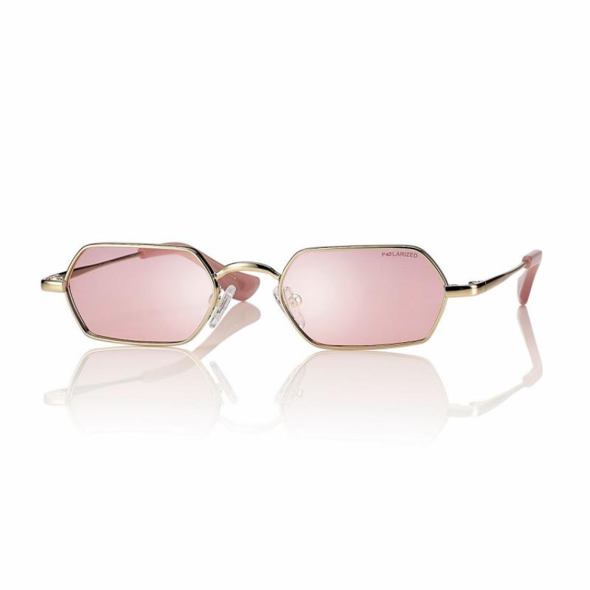 occhiali sole Centrostyle S0659 oro con lenti rosa polarizzate