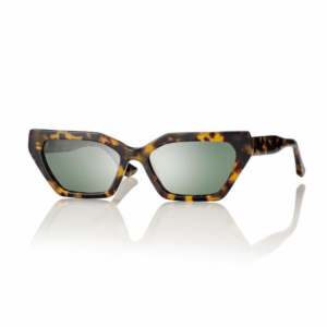 occhiali da sole Centrostyle S066656009002 tartarugati con lenti verdi