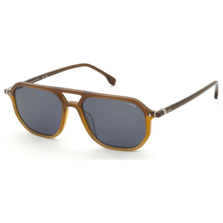 occhiali da sole Lozza SL4388 0AQ9 aviator in acetato colore miele