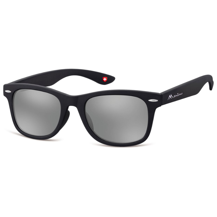 occhiali da sole Montana 965E neri specchio bambino montatura wayfarer