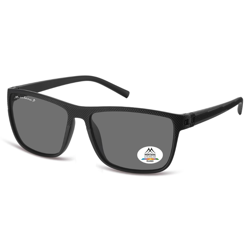 occhiali da sole Montana MP198 neri polarizzati unisex con montatura effetto fibra di carbonio
