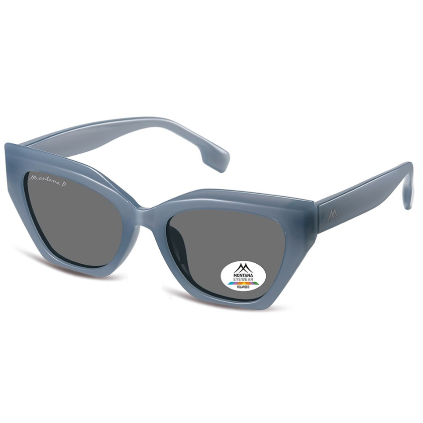 occhiali da sole Montana MP55B blu lucidi polarizzati donna montatura cat eye