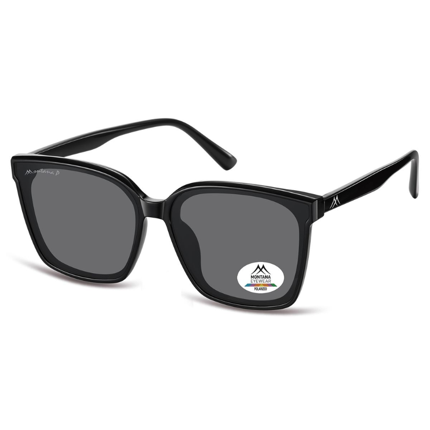 occhiali da sole Montana MP67 neri polarizzati donna con montatura butterfly