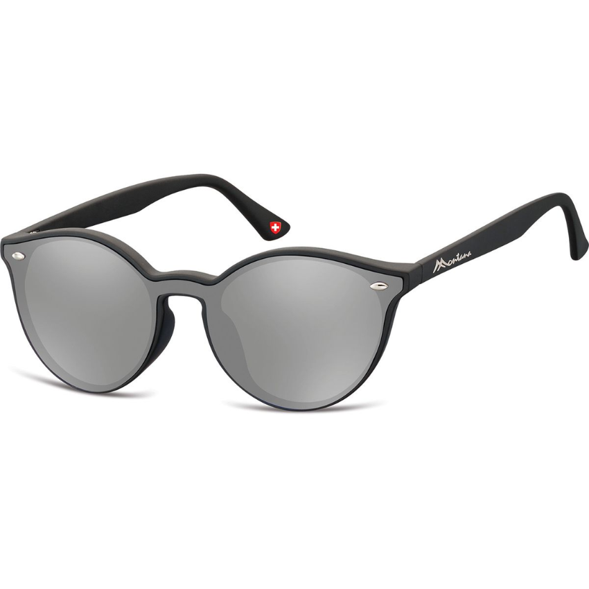 Occhiali da sole Montana MS46A nero panto con lenti blu reflective categoria 3, design contemporaneo per adulti