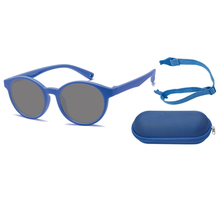occhiali da sole bambini Montana SK11D blu scuro opaco con astuccio