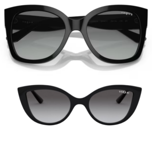 Occhiali da sole Vogue Eyewear combo famiglia mamma e figlia montature nere e lenti sfumate