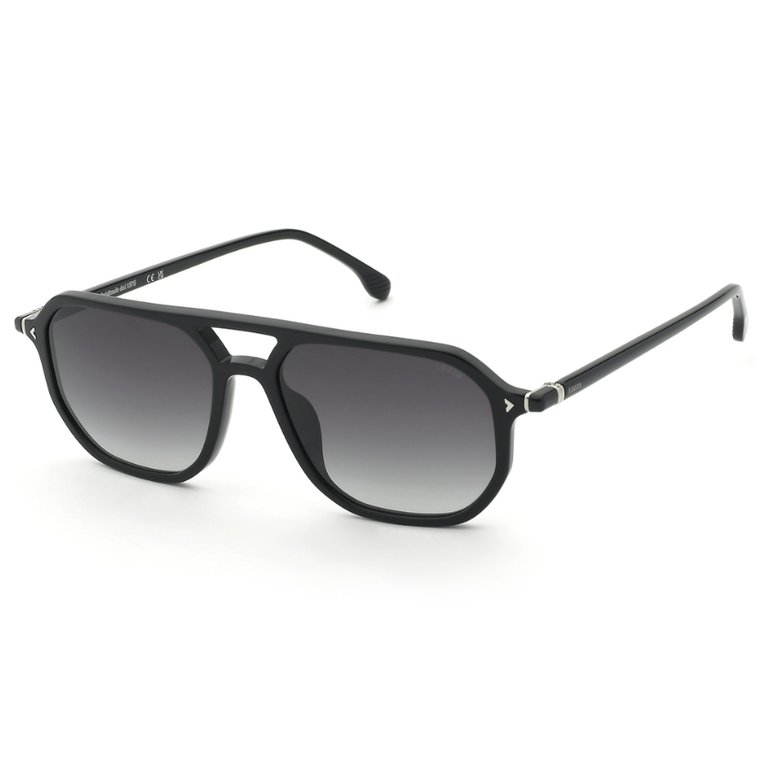 occhiali da sole Lozza SL4388 ROMA11 0700 neri stile aviator moderno