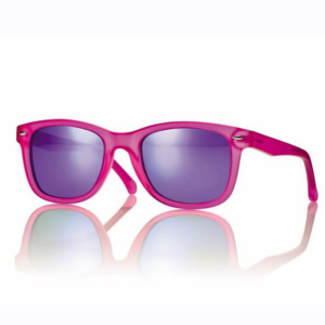 Occhiali da sole Centrostyle S053847112031 montatura fucsia trasparente con lenti viola specchiate