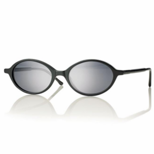 Occhiali da sole Centrostyle S066950001001 montatura ovale nera con lenti grigie