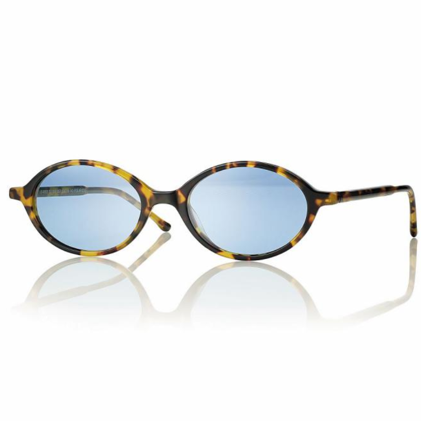 Occhiali da sole Centrostyle S066950009007 montatura ovale havana con lenti azzurre