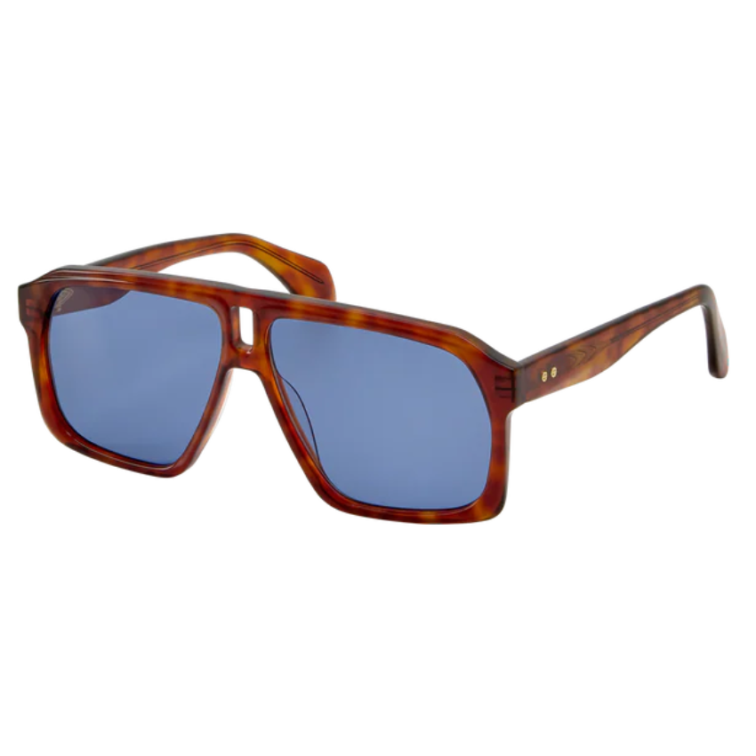 Occhiali da sole Gigi Studios GS1054 LYANNA colore 20 acetato havana con lenti blu