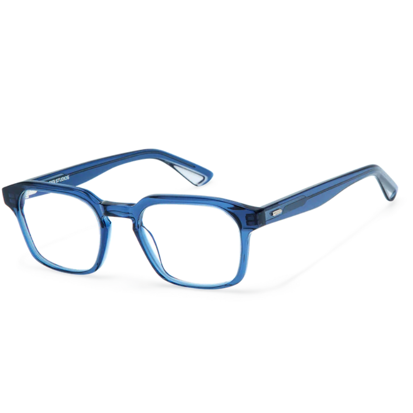 Occhiali da vista Gigi Studios GS7013 ENZO colore 40 acetato blu trasparente montatura rettangolare
