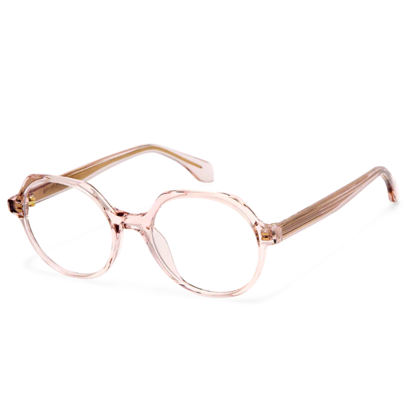 Occhiali da vista Gigi Studios GS9028 colore 90 acetato trasparente rosato forma rotonda
