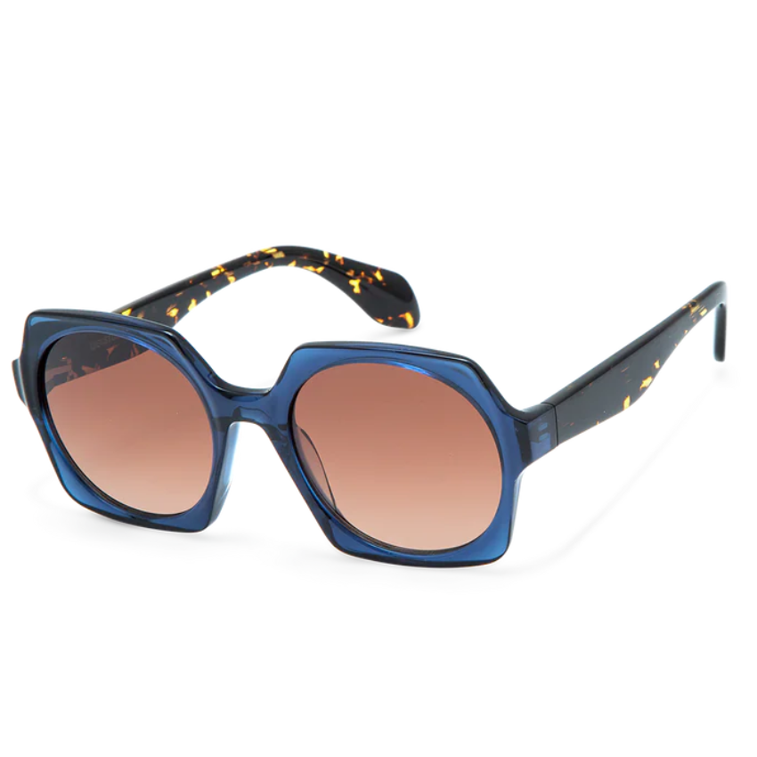 Gigi Studios GS9036 ENA 40 occhiali da sole donna blu oversize con lenti marrone sfumato