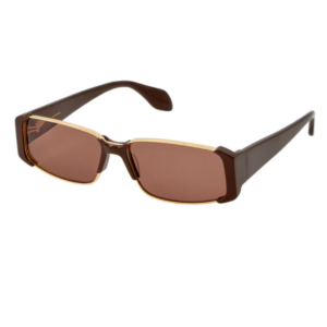 Occhiali da sole Gigi Studios GS1063 VIANA donna rettangolari marroni in acetato slim