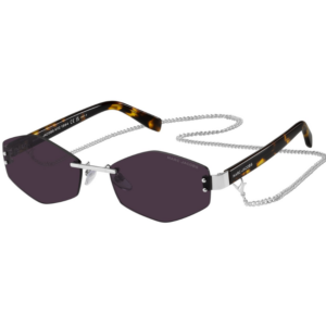 Occhiali da sole Marc Jacobs MARC 496 S AIR GME UR donna viola rimless geometrici con catena