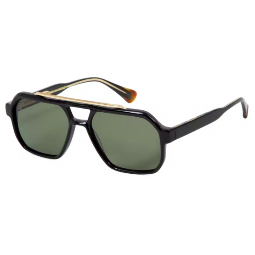 Occhiali da sole Gigi Studios DALTON 6668/1 unisex neri aviator squadrati eleganti lenti verde scuro
