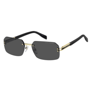 Occhiali da sole Marc Jacobs MARC 902/S RHL/IR uomo oro nero rettangolari rimless eleganti lenti grigio scuro