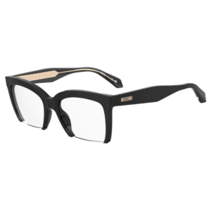 Occhiali da vista Moschino MOS654 807 donna nero acetato squadrato inserto oro