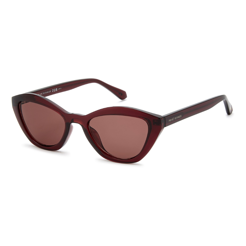 Privé Revaux PR3003/G/S borgogna donna cat-eye retro lenti rosa scuro tinta unita