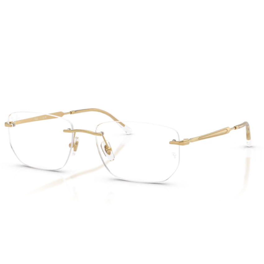 Ray-Ban RB3768V oro arista rimless 2500 rettangolare unisex metallo