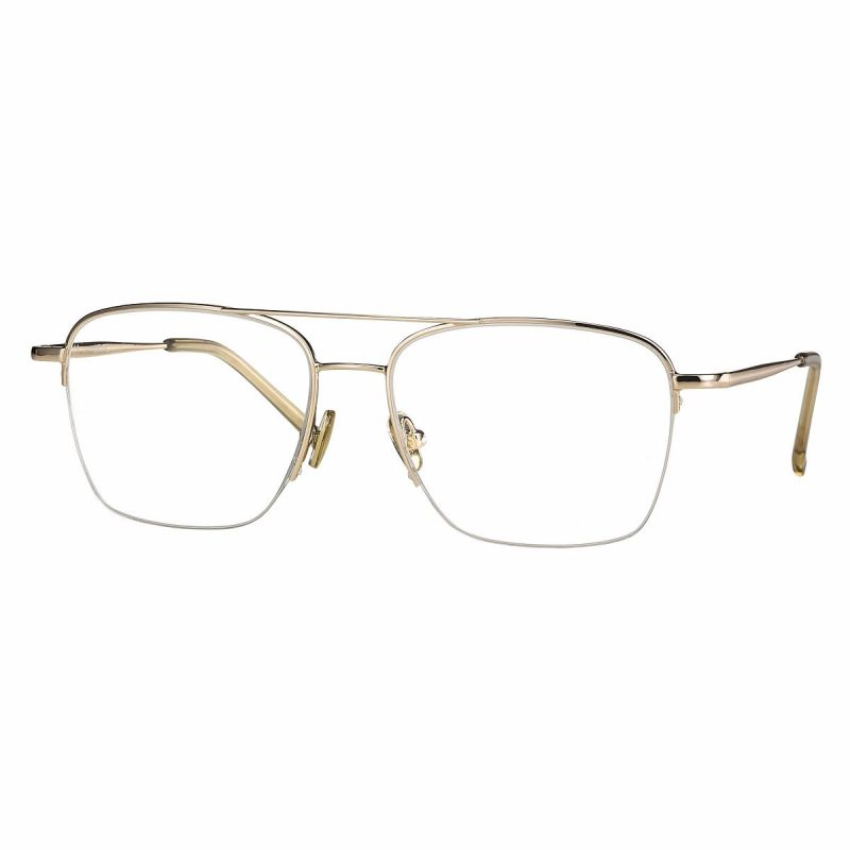 Centrostyle F0178 uomo oro nylor doppio ponte squadrato metallo occhiali vista