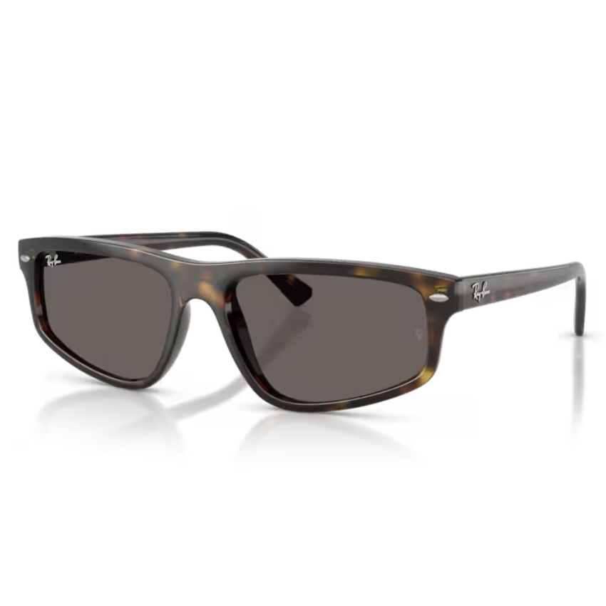 Ray-Ban RB2225 710/B1 havana unisex irregolare nylon lenti grigio scuro