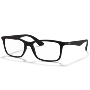 Ray-Ban RX7047 5196 nero opaco unisex rettangolare plastica logo rilievo
