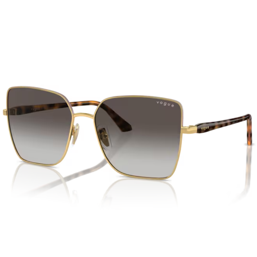 Occhiali da sole Vogue VO4199S top rosa antico oro con montatura butterfly e lenti grigio sfumato