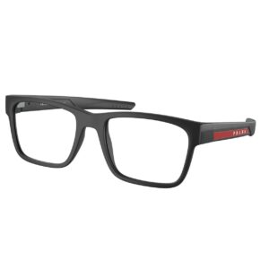 Prada Linea Rossa PS 02PV nero opaco uomo nylon Pillow etichetta rossa