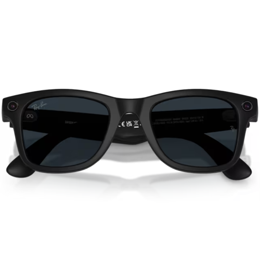 Occhiali smart Ray-Ban Meta Wayfarer RW4012 neri con lenti Clear Grey e fotocamera integrata
