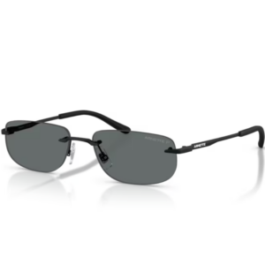 Occhiali da sole Arnette AN3096 neri polarizzati con montatura rimless in metallo e lenti grigio scuro