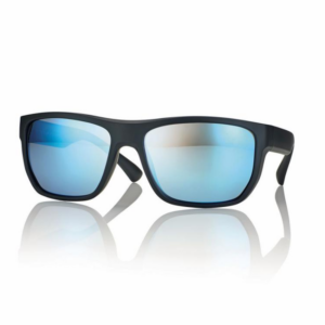 Occhiali da sole galleggianti Centrostyle S0576 neri opachi con lenti polarizzate blu specchiate