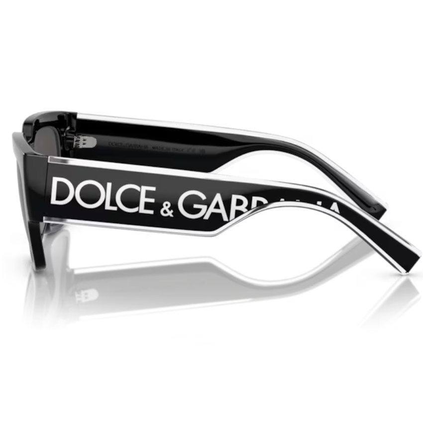Dolce Gabbana DG6184 501/87 nero con montatura squadrata DG Elastic e lenti grigio scuro