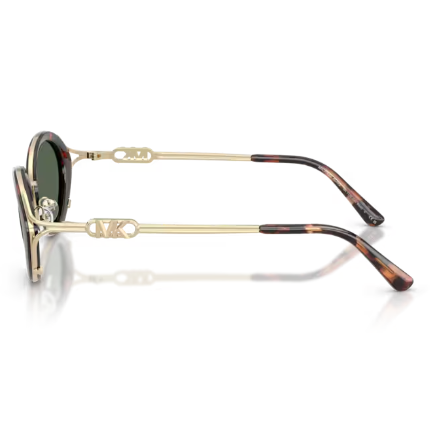 Occhiali Michael Kors Key West tartarugati con lenti verdi e aste dorate