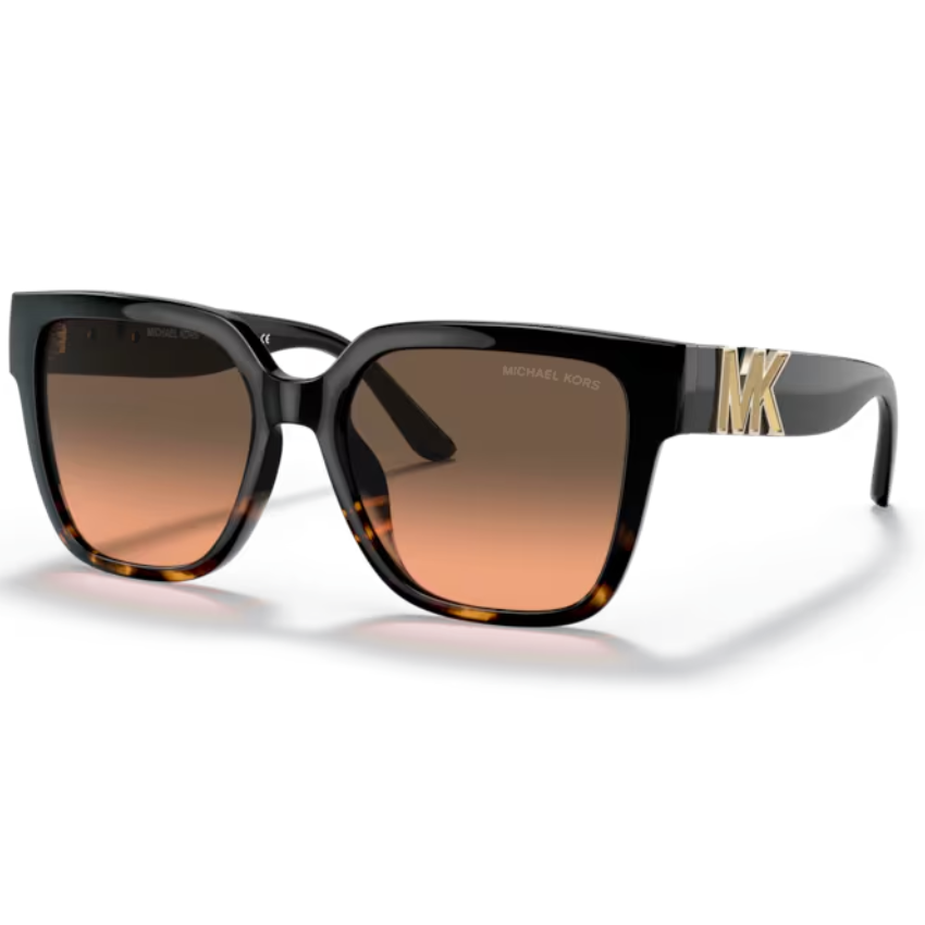 Occhiali Michael Kors Karlie 390818 nero tartarugato con lenti grigio arancio sfumate