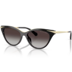 Occhiali da sole Michael Kors Lucerne MK2294U 30058G Nero cat-eye con lenti grigio sfumato e dettagli dorati