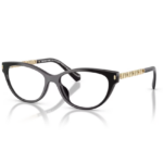 Occhiali Michael Kors Douro Valley neri con forma cat-eye e aste gioiello dorate