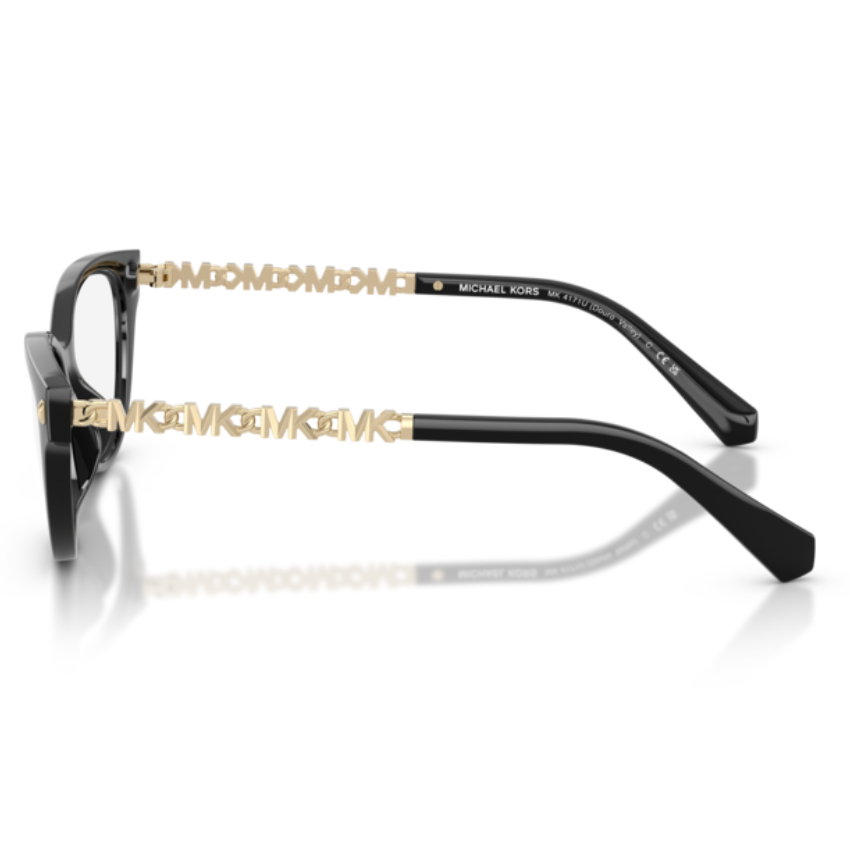 Michael Kors Douro Valley nero con forma cat-eye e aste gioiello dorate