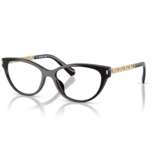Occhiali Michael Kors Douro Valley neri con forma cat-eye e aste gioiello dorate