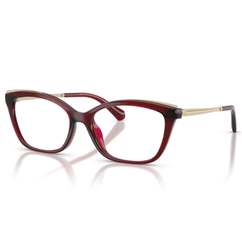 Occhiali da vista Michael Kors Matterhorn MK4204U 3949 Rosso Scuro Trasparente con dettagli dorati