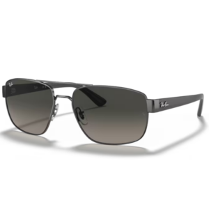 Occhiali da sole Ray-Ban RB3663 004/71 Gunmetal da uomo con lenti Grey Gradient sfumate