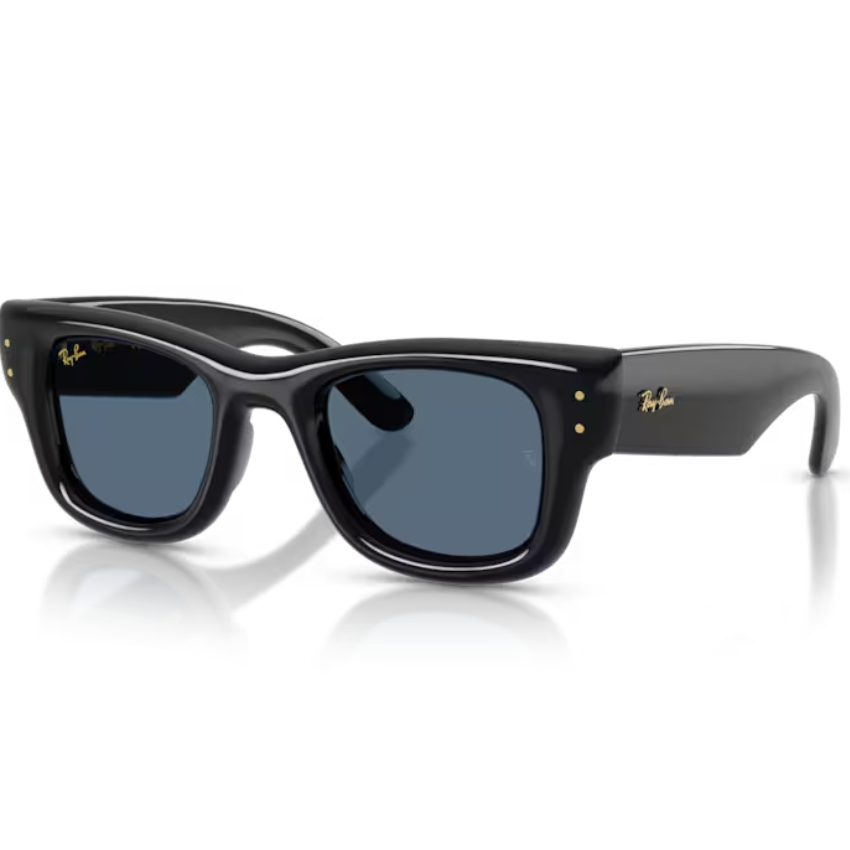 Occhiali da sole Ray-Ban RB4940 Wayfarer Puffer 601/80 Nero con lenti Dark Blue