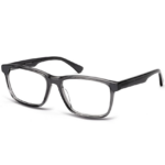 Sunoptic AC374F grigio con montatura rettangolare in acetato fumé traslucido lucido