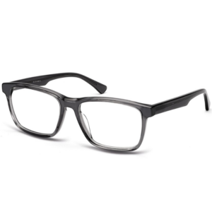 Sunoptic AC374F grigio con montatura rettangolare in acetato fumé traslucido lucido