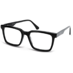 Sunoptic AC377 nero con montatura rettangolare in acetato lucido e frontale full rim