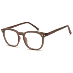 Sunoptic M-CP98B marrone con montatura traslucida Milky Brown e piccoli rivetti metallici